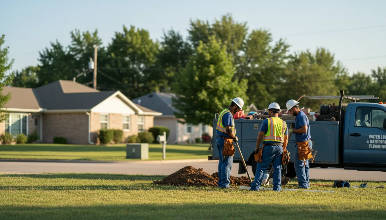 Residential water line and bathroom plumbing service in Middletown, CT